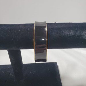 Saks Fifth Ave Black enamel bangle bracelet